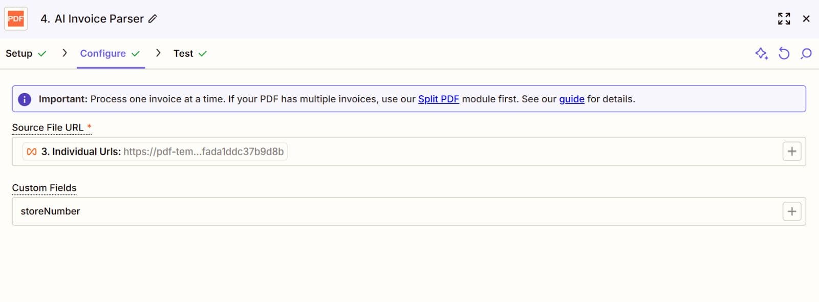 Configure Invoice Parser