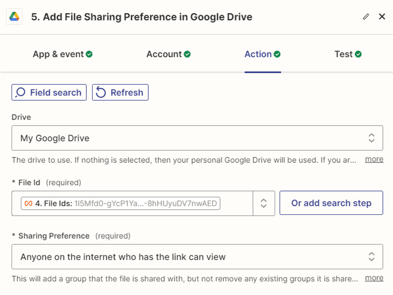 File Sharing Preference
