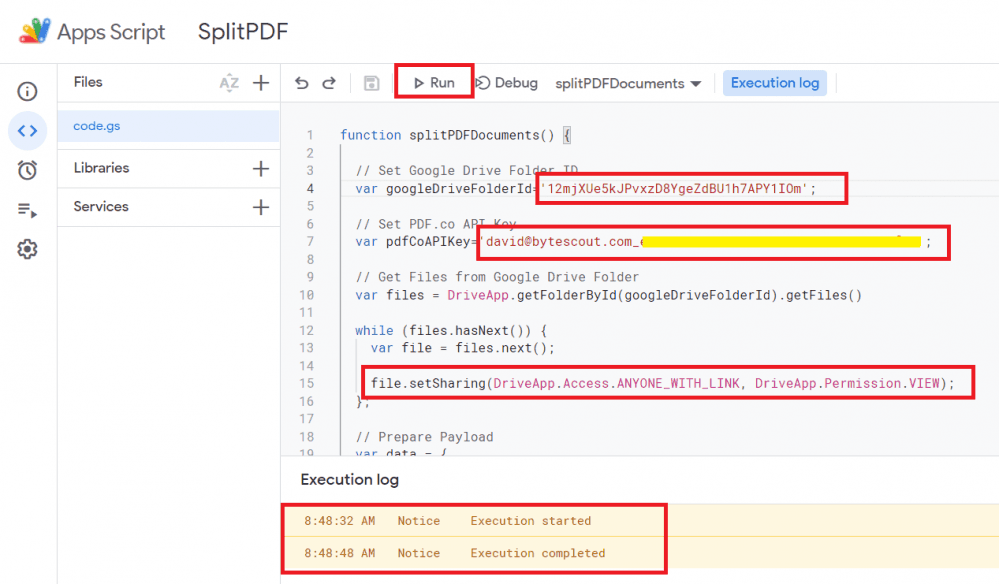 Google App Script Code
