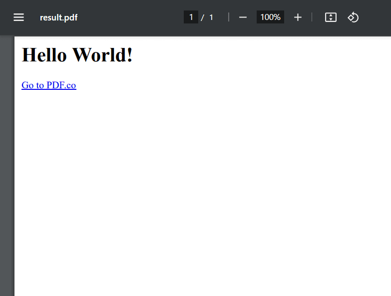 Generated PDF Document