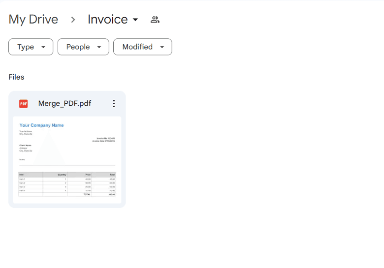 Invoice Final Result