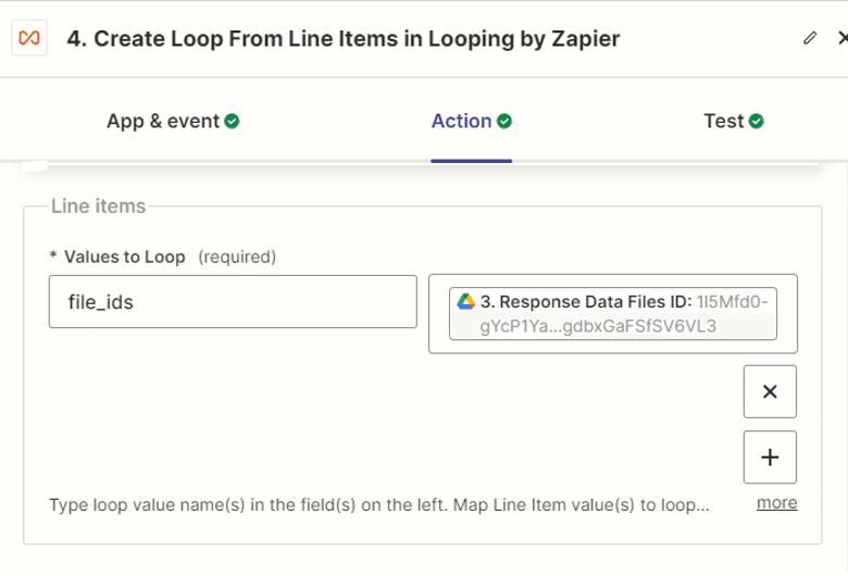 Configure Create Loop