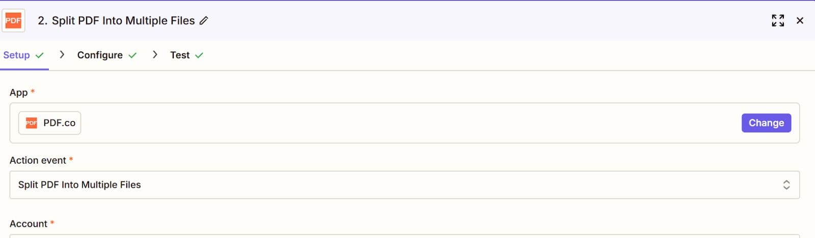 Add PDF.co App – Split PDF