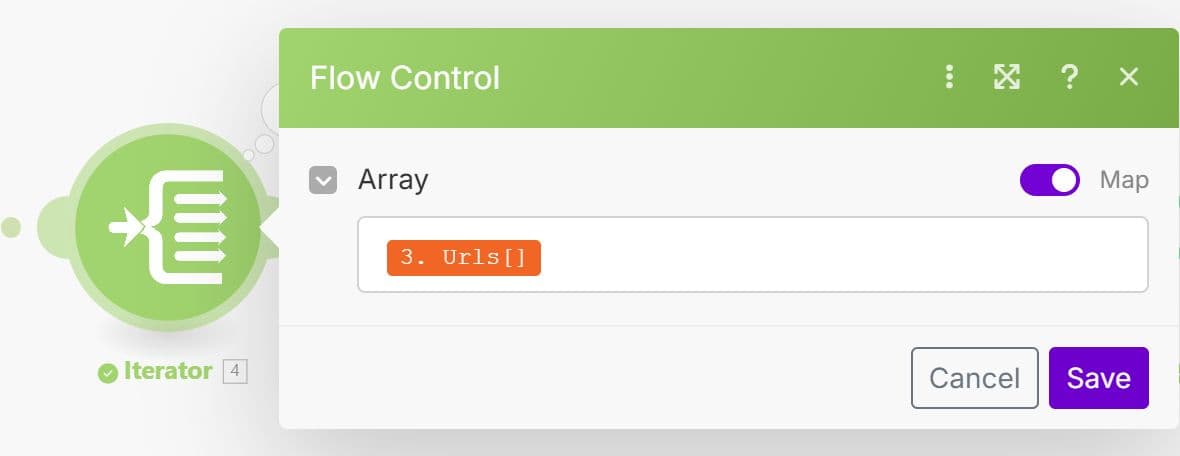 Add Flow Control – Iterator Module