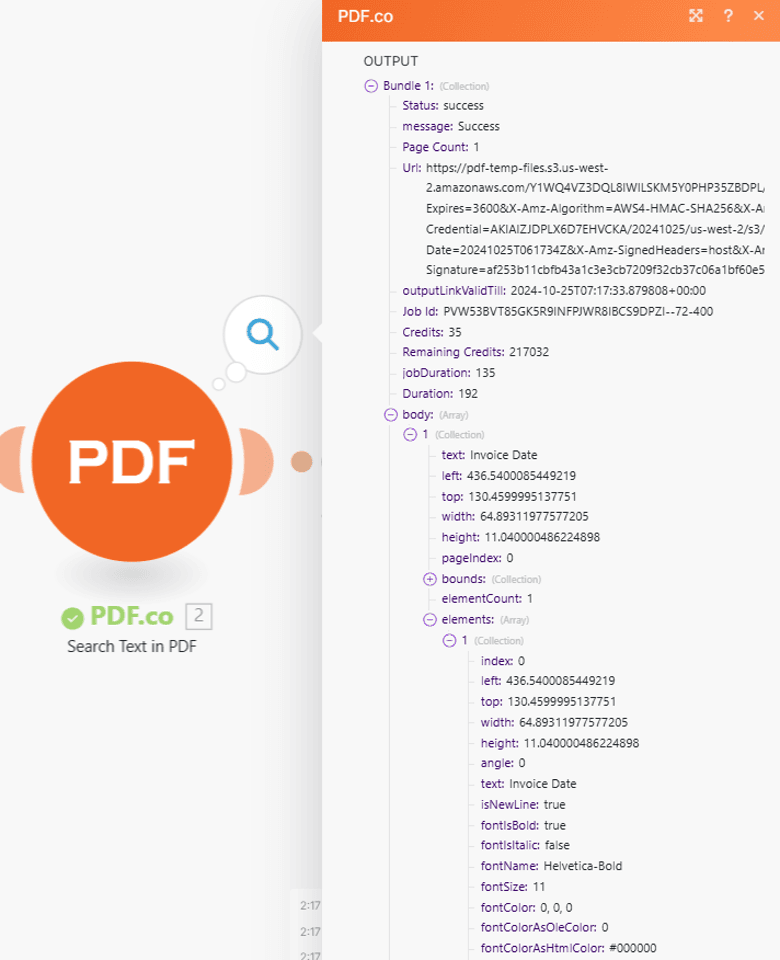 Run the PDF.co Module