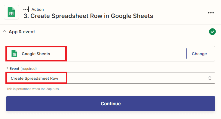 Add Google Sheets App