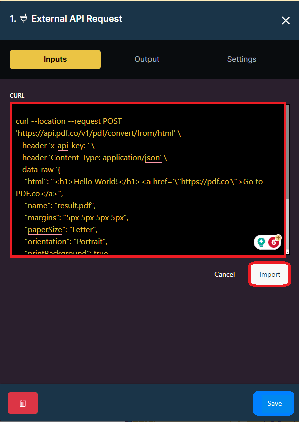 External API Request
