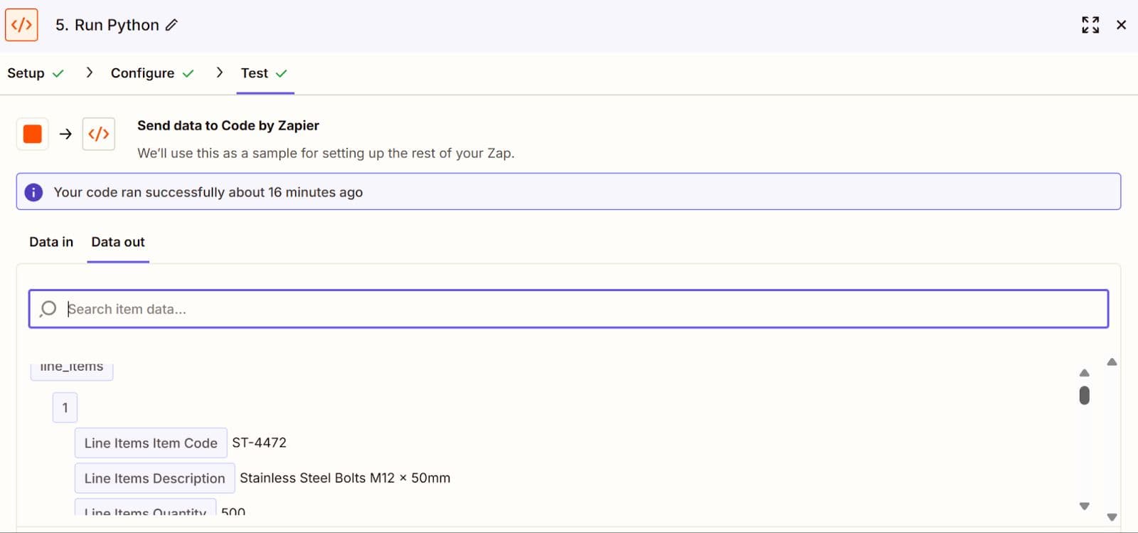 Test the Python Code