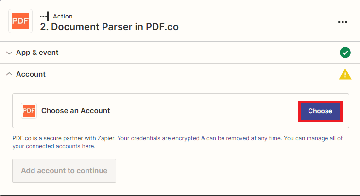 Connect PDF.co Account