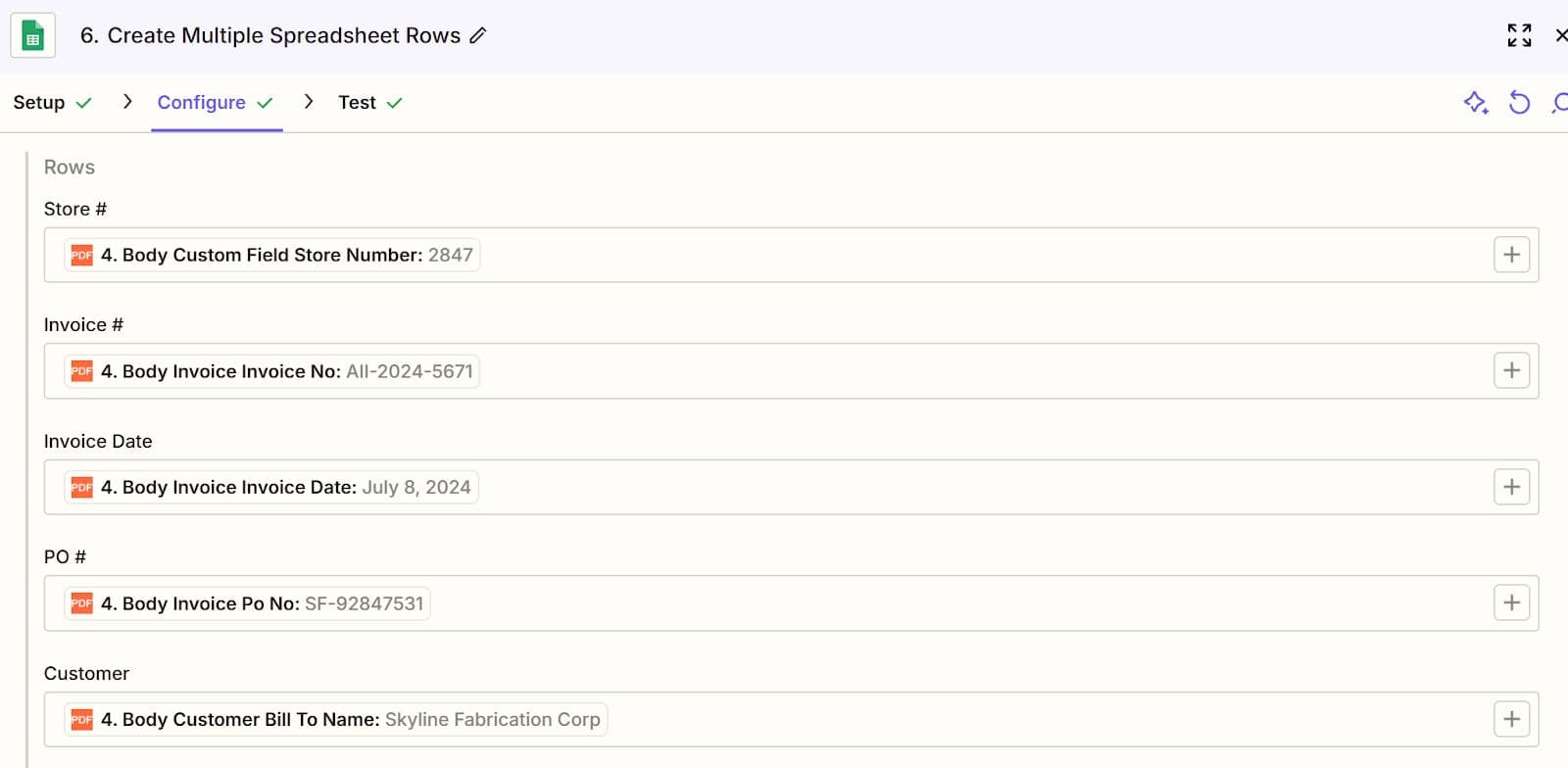 Configure Google Sheets Integration