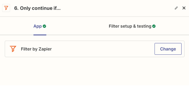 Filter by Zapier