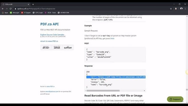 Barcode Generation API