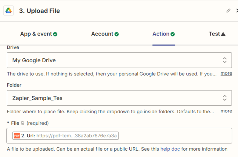 Configure Upload File