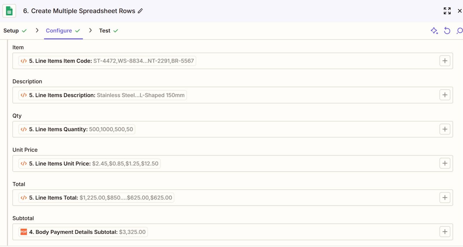 Configure Google Sheets Integration