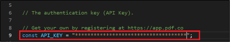 PDF.co API Key
