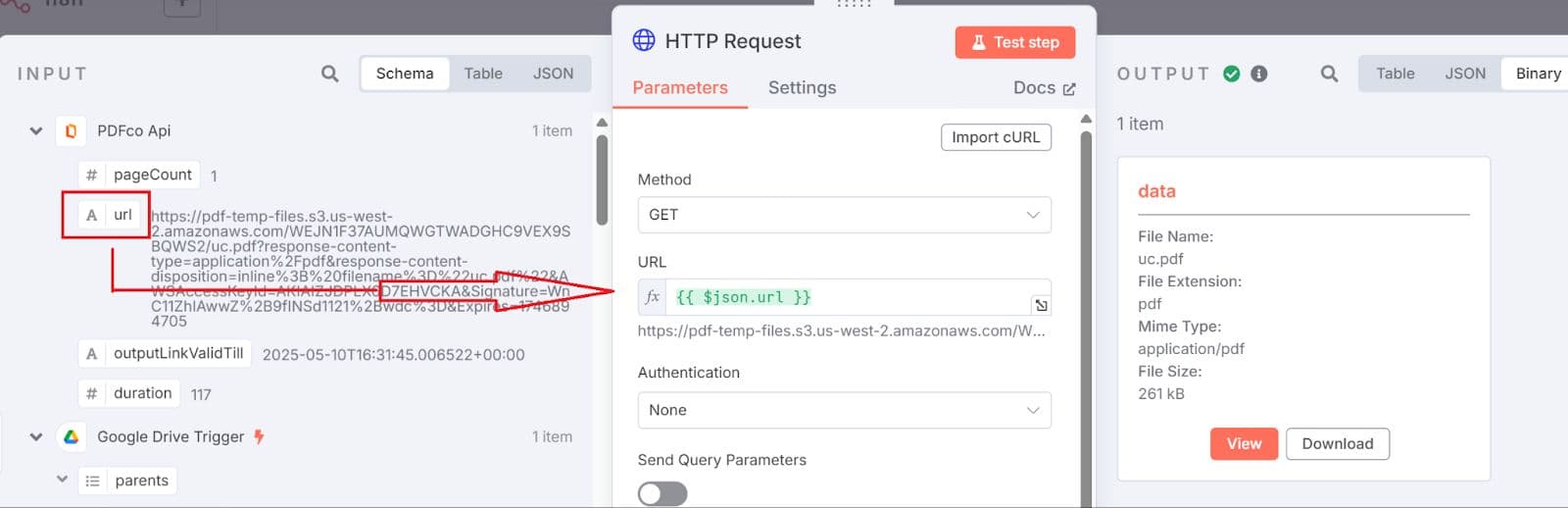 Convert URL to Binary (HTTP Request)