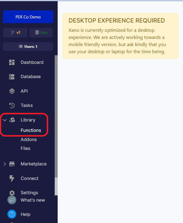 Library and Function