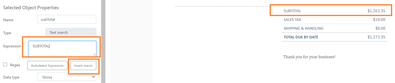 Extract Subtotal Field Based On Search